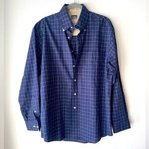 Haggar Forever New long sleeve button up plaid shirt men’s size medium